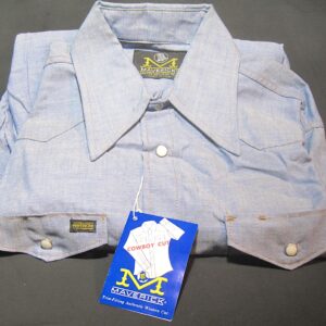 Maverick Blue Bell Vintage NOS Denim Pearline Snap LS Shirt