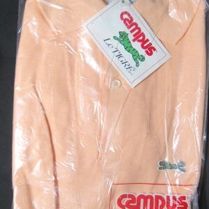 Vintage 1970s Le Tigre Orange Sherbert Polo Shirt NOS