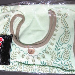 Vintage Campus Esprit Green with Vines Ringed Tank Top NOS