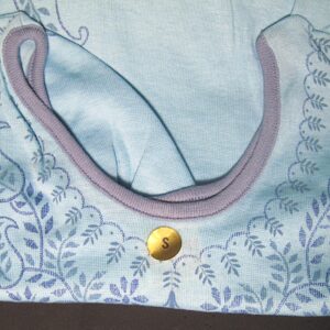 Vintage Campus Esprit Blue with Vines Ringed Tank Top NOS
