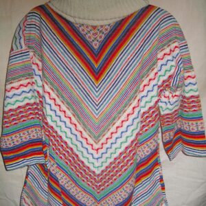 Vintage Miss Ingenue Dashiki look Long Sleeve Top NOS