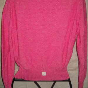 Vintage Kate Collins Pink Boatneck Acrylic Knit Top NOS