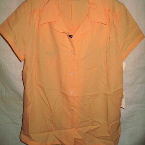 Vintage Alley Kat Peach Cropped Sleeve Top with Sash NOS