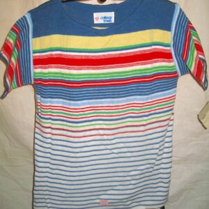 College Town Colored Horizontal Stripes SSL Top NOS