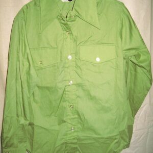Miss Fashionability Vintage Green Single Line LS Womens Top