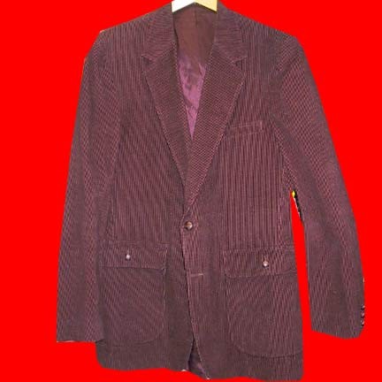 JC Penney Corduroy Separates Ruby corduroy jacket with loden button waist pockets
