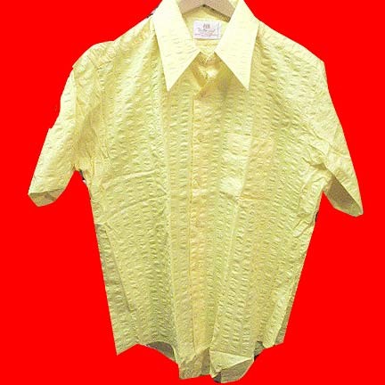 Nnorthwood bright Yellow quilted short sleeve wide collar