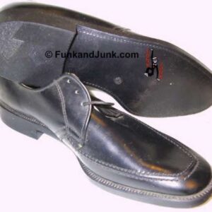 Sandy McGee 1970's Black Stitched Toe wrap Shoes