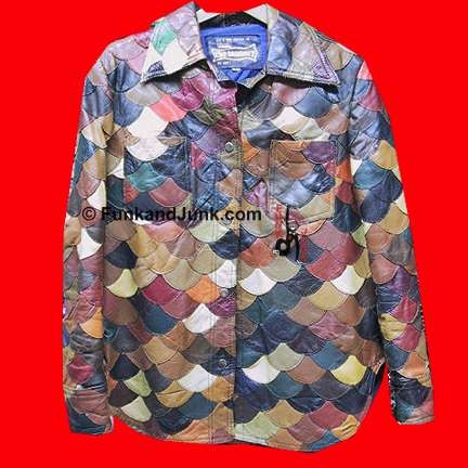 Montgomery Ward tannery classic Color Shingle Patch 70's snap Leather jacket