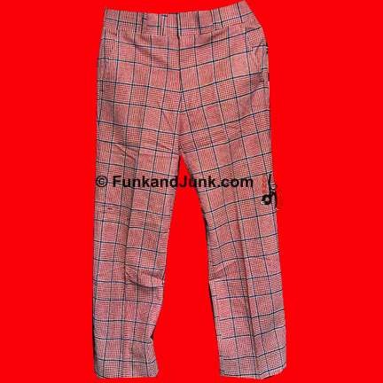 Corbin varied Red Block print with Black Gird overlay Slacks