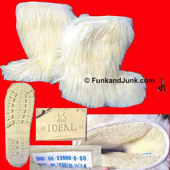 Original Italian Hippy Furry Lambs Wool Boots as Seen in Austin Powers