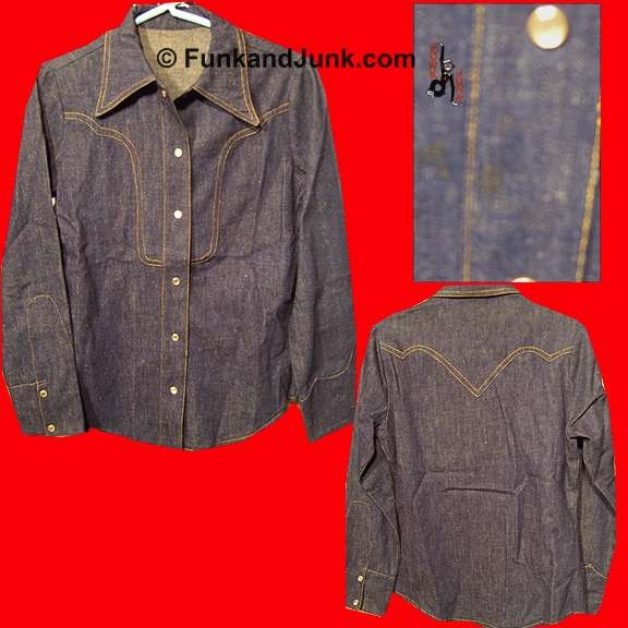 Single stitched Denim Pearline Snap Shirt with Jacket