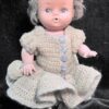 Doll on Metal Wheel Roller Skates