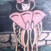 Volcano Kilimanjaro and Geisha Cover Hand Painted Wooden Scrap or Photo book - Image 2