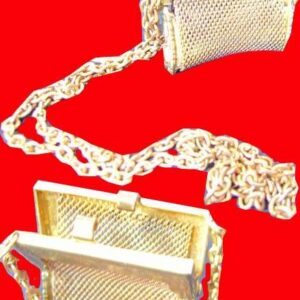 Metal Mesh Mad Money Purse Necklace