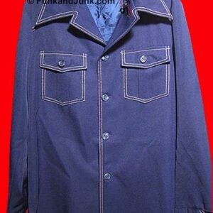 Blue with Tan Piping 1970's Leisure Jacket