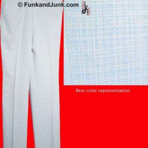 Higgins Sponged Blue with White Grid Deadstock Men's Slacks