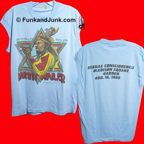 Bunny Wailer Scarce 1986 World Tour Muscle T shirt