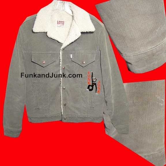 Levi Silver Corduroy Flocked Coat Jacket
