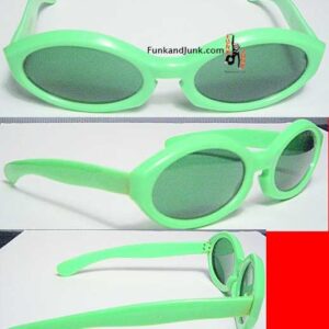 Lime Green Italian 1960's Women's Sunglasses with Glass Lenses