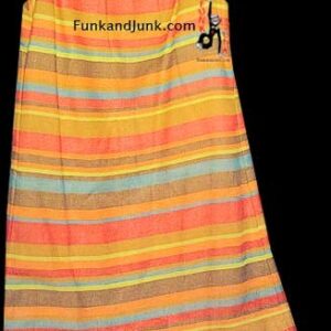 Multicolor Stripped 1960's Sleeveless rolled neckline Dress