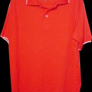 Campus Orange Red Banlon Boy's Short Sleeve Deadstock Shirt