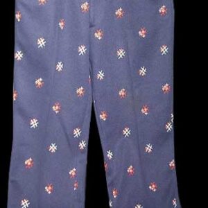 Izod Blue with Red & White Tic Tac Toe Games Wondercord Slacks