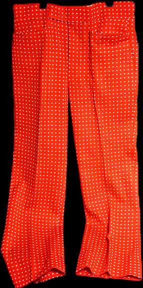 Izod Bright Red with Spaced White Boxes Pants