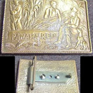 Panama Red Marijuana Metal Belt Buckle Deadstock