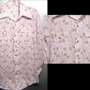 Karman Western Wear Flowers and Leaves Vertical Panels Ruby Snap Long Sleeve Shirt