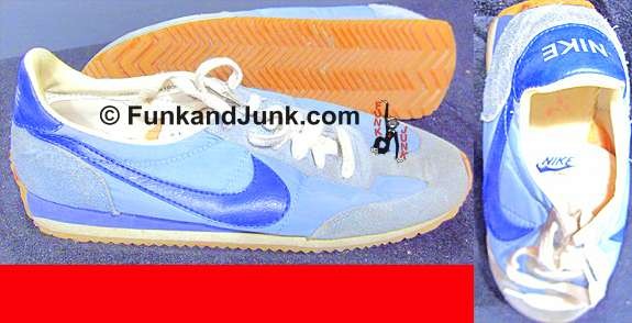 Vintage Light Blue with Dark Blue Swoosh Nike Women's Roadrunner Sneakers