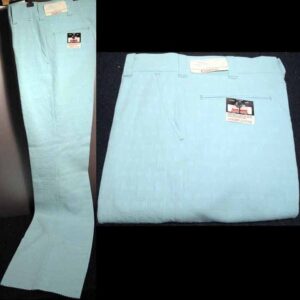 Campus " Tropical Blue " Deadstock Quilted Look Men's 1970's Pants