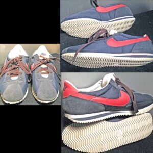 Nike 1998 Hot Red over Blue Nylon with Suede Toe & Heel Cortez Running Shoes with Sneakers