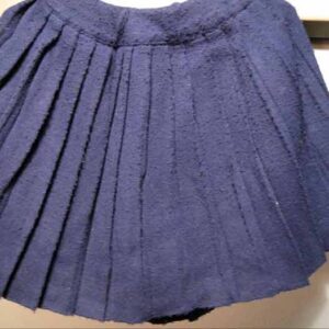 Infanta Blue Acrylic Pleated Girl's Skirt