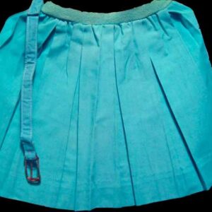Playmore Knits Light Blue Pleated Girl's Skirt with Matching Belt