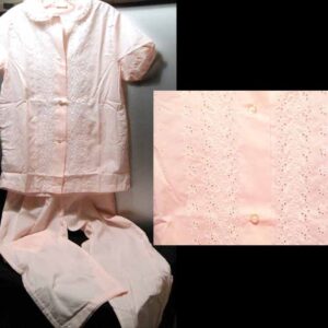 Lane Bryant's Over 57 Shop Pink with Vented White Stitched Panels Women's Lounge Pajamas