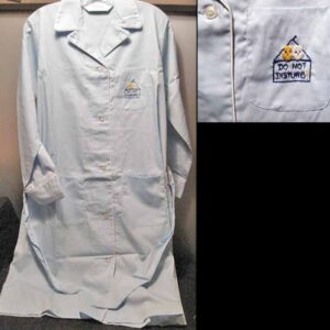 Weldon Baby Blue with Pair of Love Birds in Birdhouse and "Do not Disturb" Sign "Sleep Shirt" with Robe with Belt