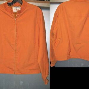 Zero King Fall Pumpkin Orange "Bar Harbor" Lined Zipper Jacket with Nauru Collar