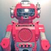 New Bright Red " 2002 " Smoking Robot