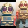 Gold Wrench Armed Flasher Chest Robot