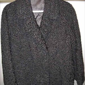 Waist length Black Poodle Cloth Jacket