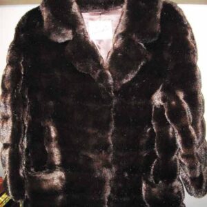 Bon Jon Black with Subtle Horizontal Shiny Faux Coat