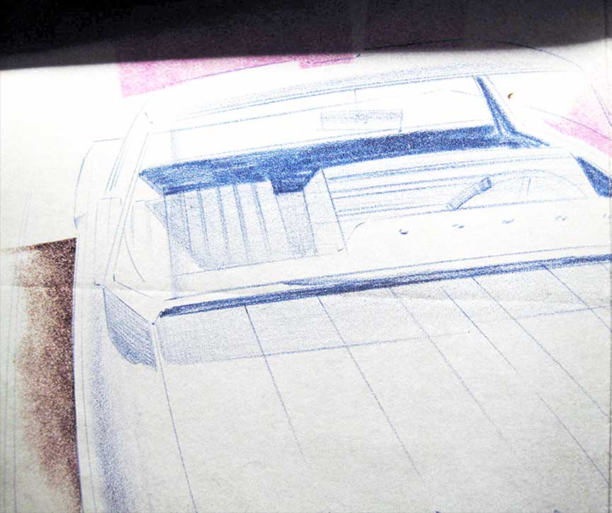 Bill Porter Rare Pair 1950s General Motors Concept Car Drawings - Image 8