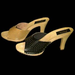 Black or Tan Disco Heels