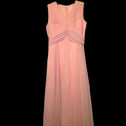Elgin Pink with Middle to Chest Sash Prom Dress