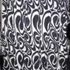 1970's super Psychedelic Black Swirls on White full length Curtains Pair or wide singles