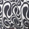 1970's super Psychedelic Black Swirls on White full length Curtains Pair or wide singles - Image 2