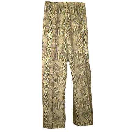 White with Brown Snake Skin Custom Made Zipper Slacks