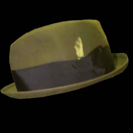 Royal Stetson Green Man's Wool Hat with Black Band Rounded Up Brim
