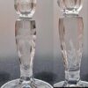 Pair Jefferson Glass ? Floral Etched Glass Candlesticks - Image 2